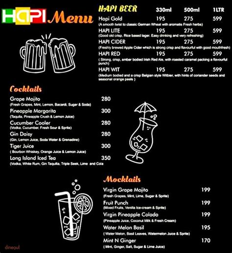 Menu of Backyard Beer Garden, Mira Road East, Mumbai | Dineout