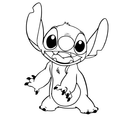 Stitch Smiling Lilo And Stitch Outline Svg Stitch silhouette | Etsy