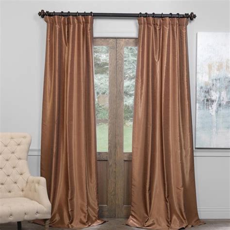 Exclusive Fabrics True Blackout Vintage Textured Faux Dupioni Silk Curtain Panel - Walmart.com ...