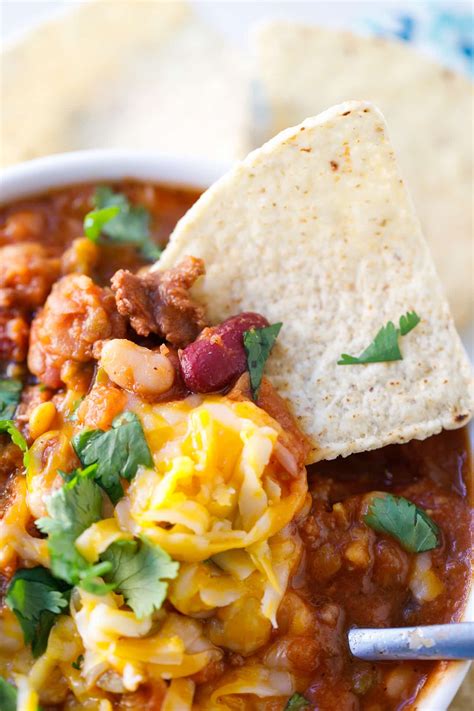 Crock Pot 15 Bean Salsa Chili Recipe - Slow Cooker Salsa Chili