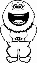 Smiling Abominable Snowman Coloring Page  Wecoloringpagecom sketch template