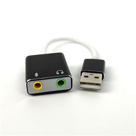 USB to Dual Audio Adapter - 3.5mm Mic and Speaker