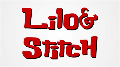 Limerick | Lilo & Stitch Font | Text Effect Generator