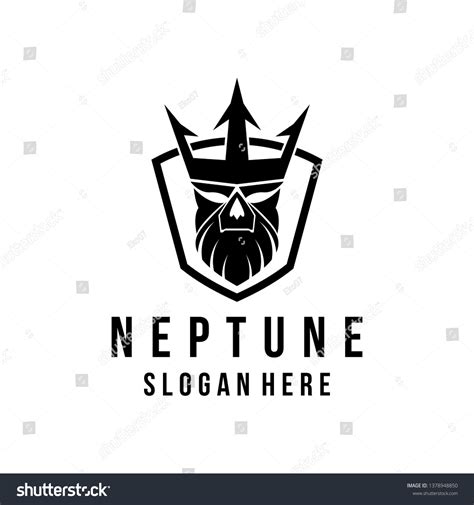 Neptune Logo Design Shield Vector Illustration Stock Vector (Royalty Free) 1378948850 | Shutterstock