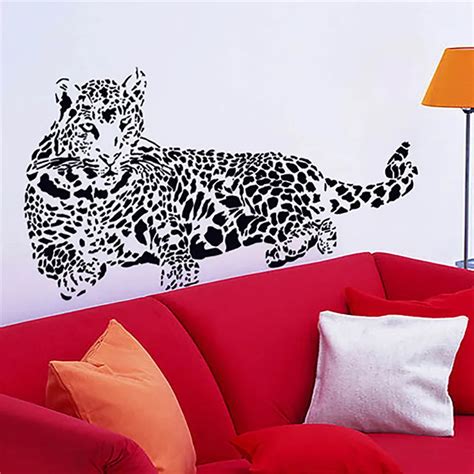 Aliexpress.com : Buy Black PVC Cheetah 3D Wall Stickers Removable wall ...