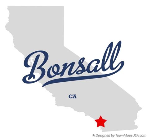 Map of Bonsall, CA, California