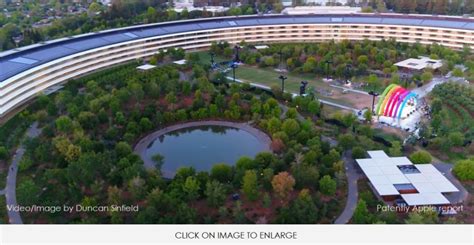 New Apple Park Drone Video Reveals a Giant Rainbow-Colored Stage for an Upcoming Event ...