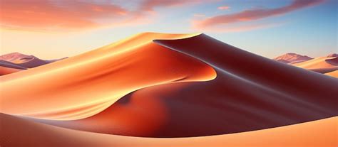 Premium AI Image | Desert dunes at sunset