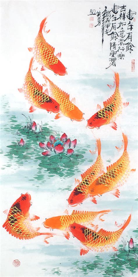 Chinese Fish Painting - CNAG013156 - CNArtGallery.com