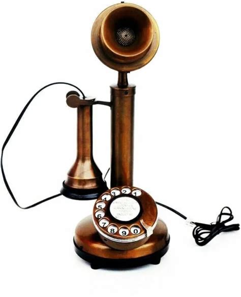 VINTAGE BROWN ROTARY Dial Candlestick Telephone Working Landline Retro Old Phone $62.08 - PicClick