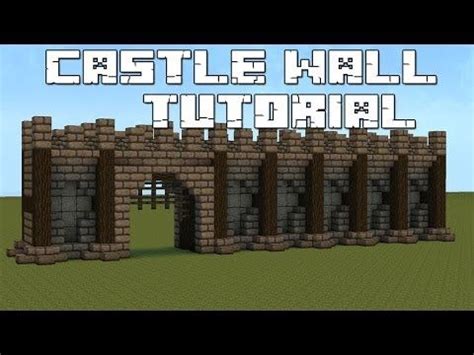 Minecraft Castle Wall Tutorial - YouTube Château Minecraft, Minecraft ...