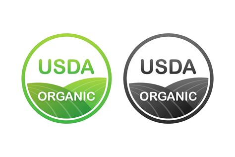 USDA organic emblems, badge, Sticker, logo icon Vector stock illustration 29898898 Vector Art at ...