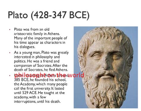 Plato Biography ~ philosophy on the world