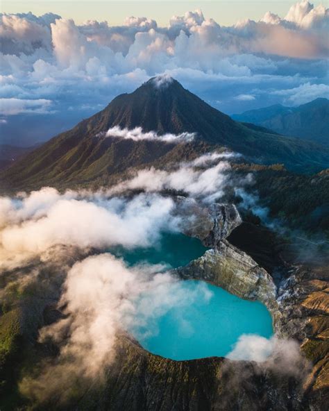 Kelimutu volcano, Komodo National Park, Flores Island, Indoneseia. The Komodo National Park ...