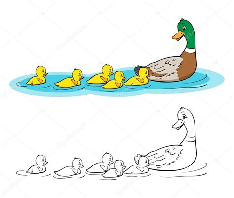 Mother Duck Drawing