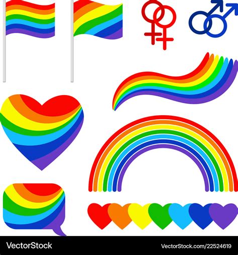 Pride signs lgbt rights symbols Royalty Free Vector Image