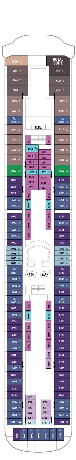 Vision of the Seas Deck plan & cabin plan