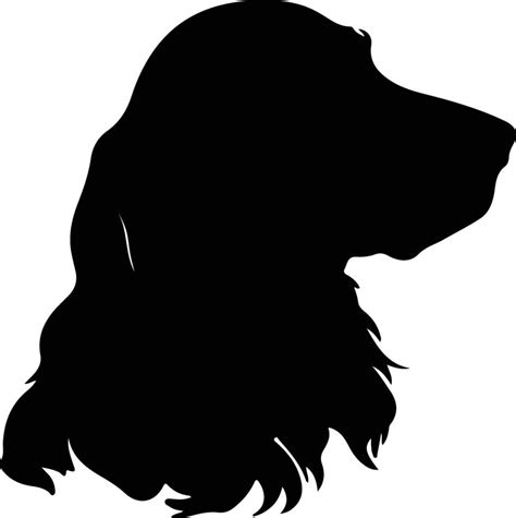 English Cocker Spaniel silhouette portrait 38496485 Vector Art at Vecteezy