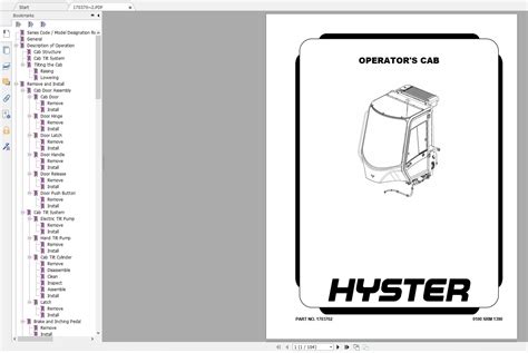 Hyster Forklift Class 5 Internal Combustion Engine Trucks Repair Manuals_Updated 02.2020 PDF