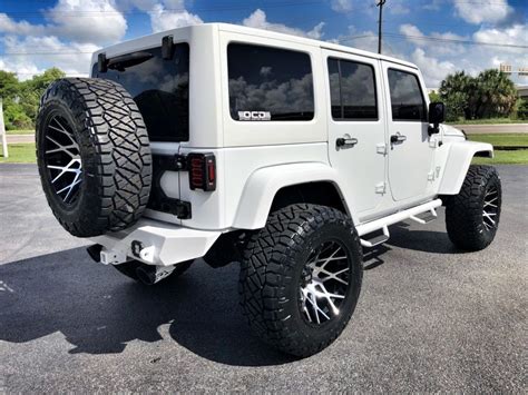 2018 Jeep Wrangler Custom Lifted Sahara White OUT Leather HARDTOP for sale