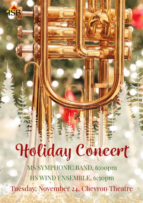 Holiday Band Concert - 6:00pm/6:30pm Tuesday, November 24th Chevron Theater