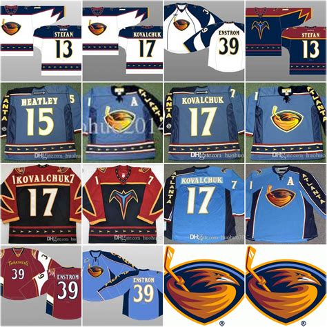 2019 Atlanta Thrashers Jerseys #17 ILYA KOVALCHUK 15 DANY HEATLEY 39 Tobias Enstrom 13 Stefan ...