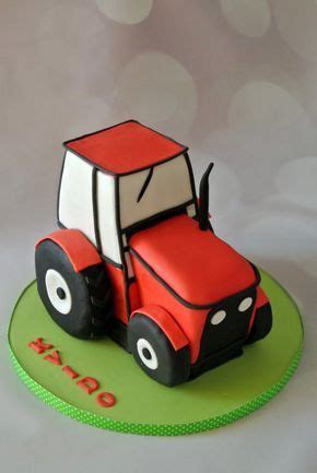 Little red tractor - Cake by Klara Liba | Торт в виде трактора, Фигурки на торт, Торт