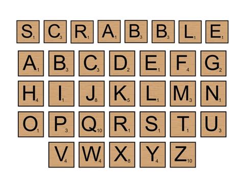 SCRABBLE TILES SVG Files Scrabble Tiles Clipart Scrabble | Etsy