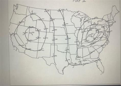 Solved MAP I: This map only shows pressures that are not | Chegg.com