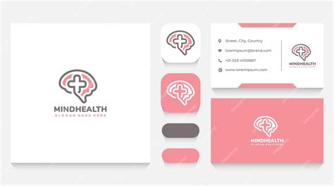 Premium Vector | Mind Health Logo Template and Business Card