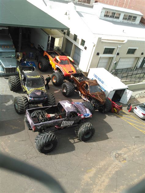 Monster Trucks at the stadium, between shows ... – GreybullGear ...