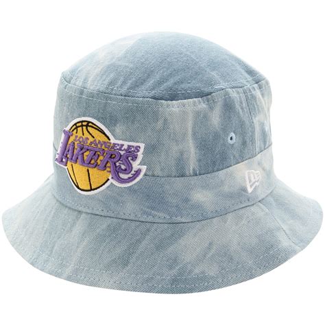 New Era Los Angeles Lakers Blue Denim Drop Bucket Hat