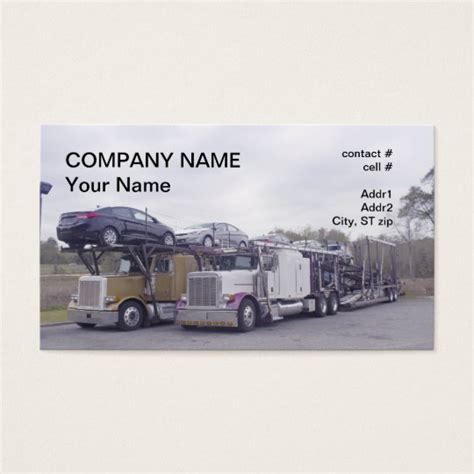 car hauler transport business card | Zazzle.com