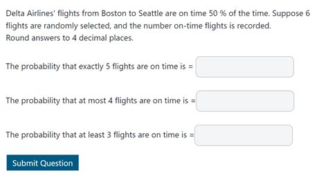 Solved Delta Airlines' flights from Boston to Seattle are on | Chegg.com