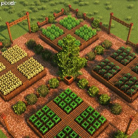 Minecraft how to build a simple fancy garden tutorial – Artofit