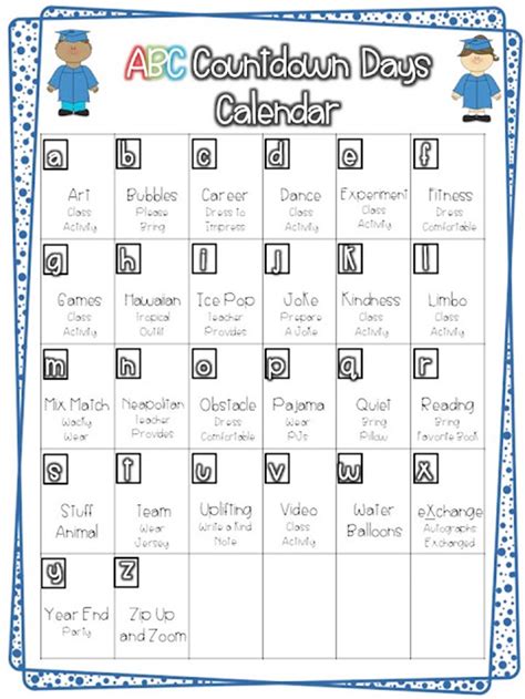 14 Alphabet Countdown Calendars: Here Comes the End of the Year! – KindergartenWorks