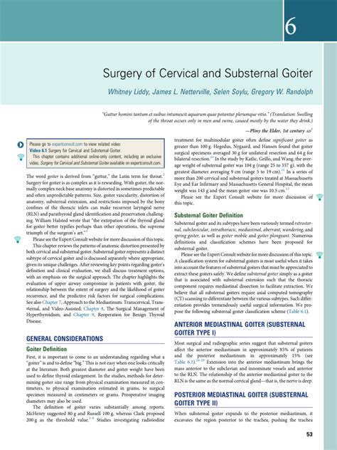 Surgery of Cervical and Substernal Goiter | PDF | Thyroid | Surgery