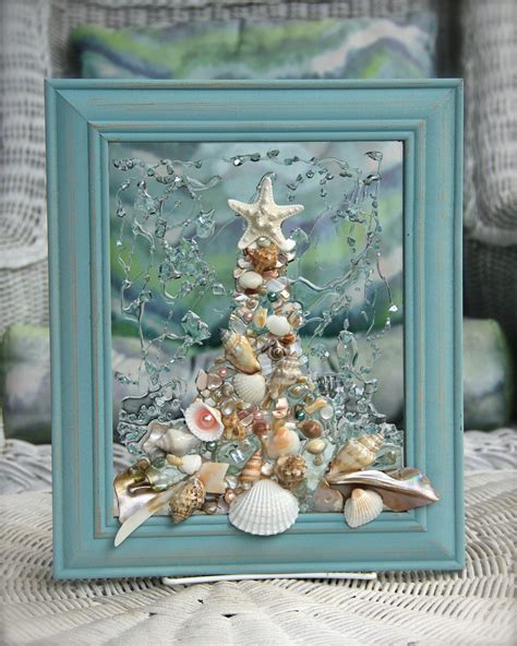 Sea Glass Art for Holiday Decor Beach Christmas Decor | Etsy