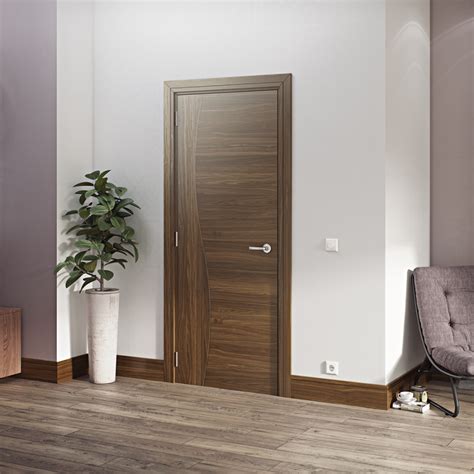 Deanta Internal Walnut Cadiz Flush Fire Door | Door Superstore®