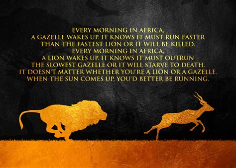 Lion and Gazelle Motivational Wall Art by ABConcepts Wall Art