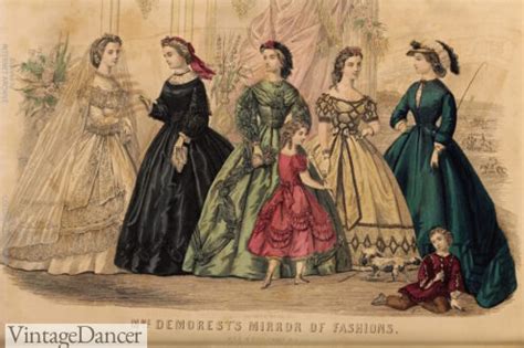 Victorian Fashion Colors & Fabrics 1840s-1890s