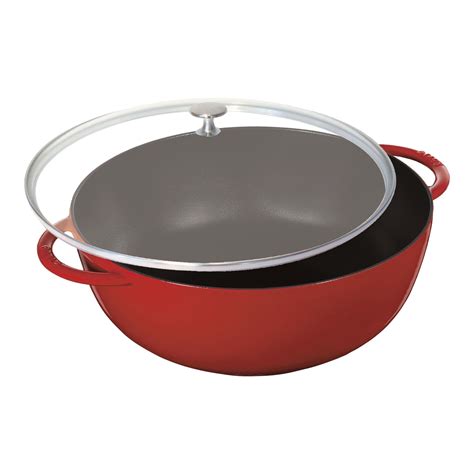 Staub Cast iron 8.25 qt, Wok, cherry | Official ZWILLING Shop