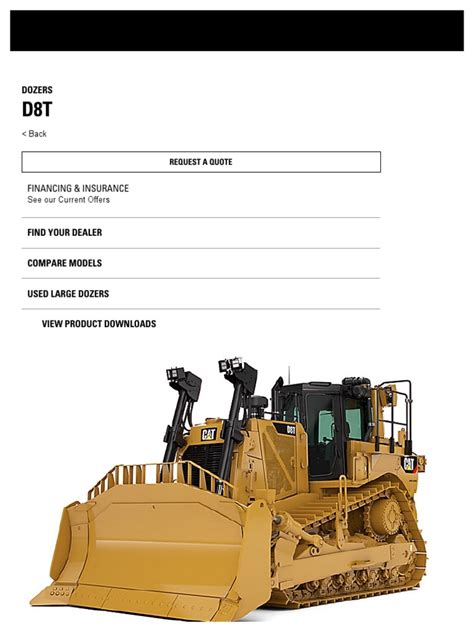 Cat _ D8T Dozer Specs, Videos & 360 Views _ D8 Dozer _ Caterpillar ...