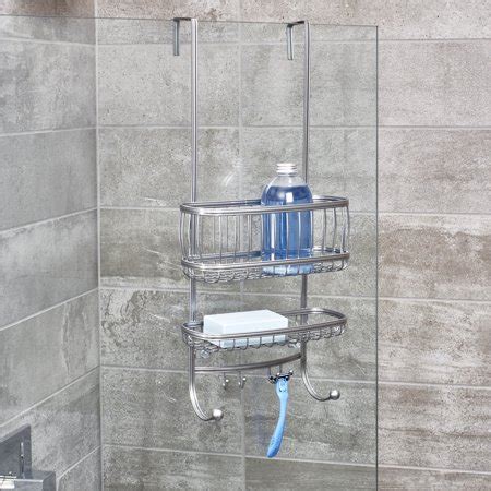 InterDesign York Over-the-Shower Door Shower Caddy, Silver - Walmart.com