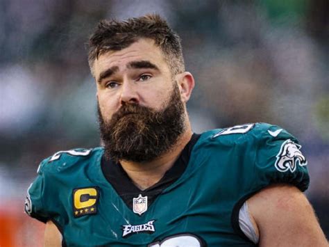 Amid retirement buzz, Jason Kelce drops off a signed jersey for his ...