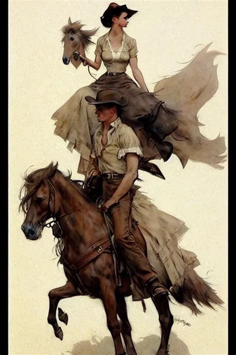 1950s western novel cover art . muted | Stable Diffusion | OpenArt