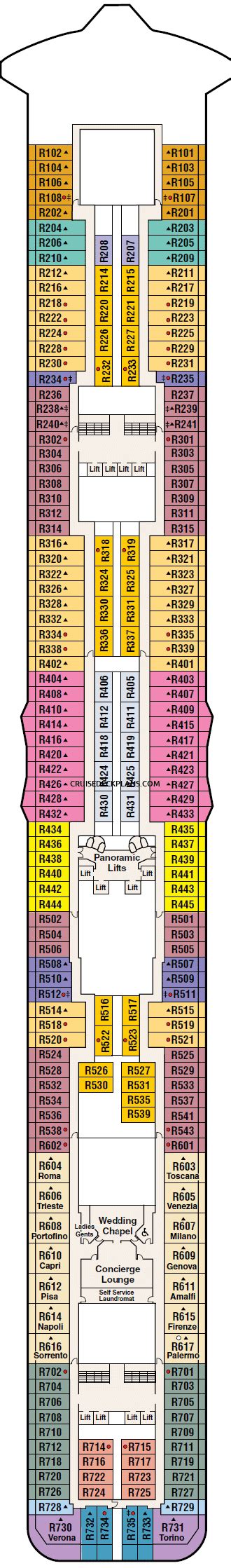 Regal Princess Deck Plans - Cabin Diagrams - Pictures