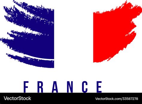 France flag brush logo template design Royalty Free Vector