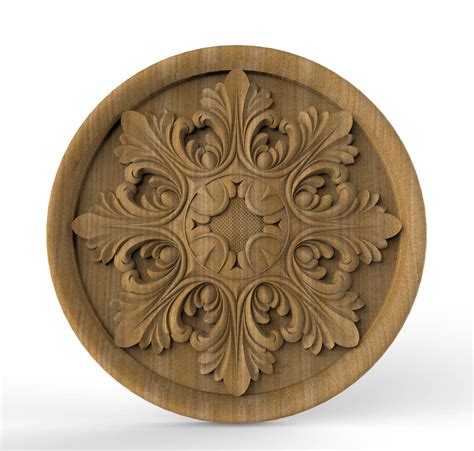 Furniture Wood Appliques Onlay Wood Carved Rosettes Applique - Etsy UK