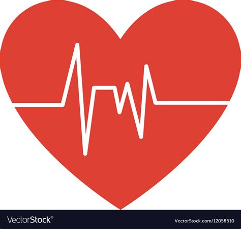 Healthy heart symbol isolated icon Royalty Free Vector Image